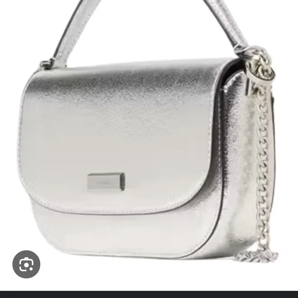 Kate Spade Silver Shoulder Bag with Chain Strap